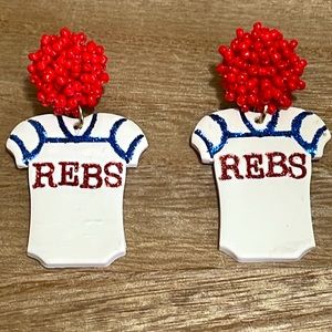 🎉❤️ LAST ONE! NEW Ole Miss Rebs Game Day Earrings Gifts